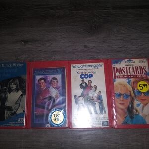 Lot 4 Kindergarten Cop VHS Erols Rental Video Club Clamshell Star Trek IV rare